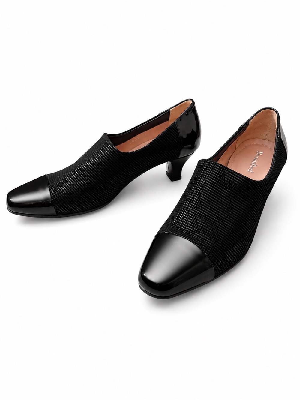 BeautiFeel Black Patent Cap Toe Comfort Pumps EU 39 US 8.5
